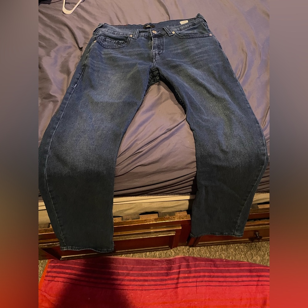 True Religion Ricky Relaxed Straight Jeans Size 34x34 - Picture 3 of 6